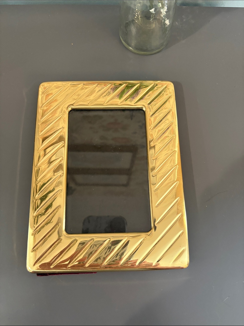 Brass Diagonal Textured Picture Frame